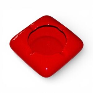 1970s Vibrant Red Raymor Square Ashtray or Vide Poche